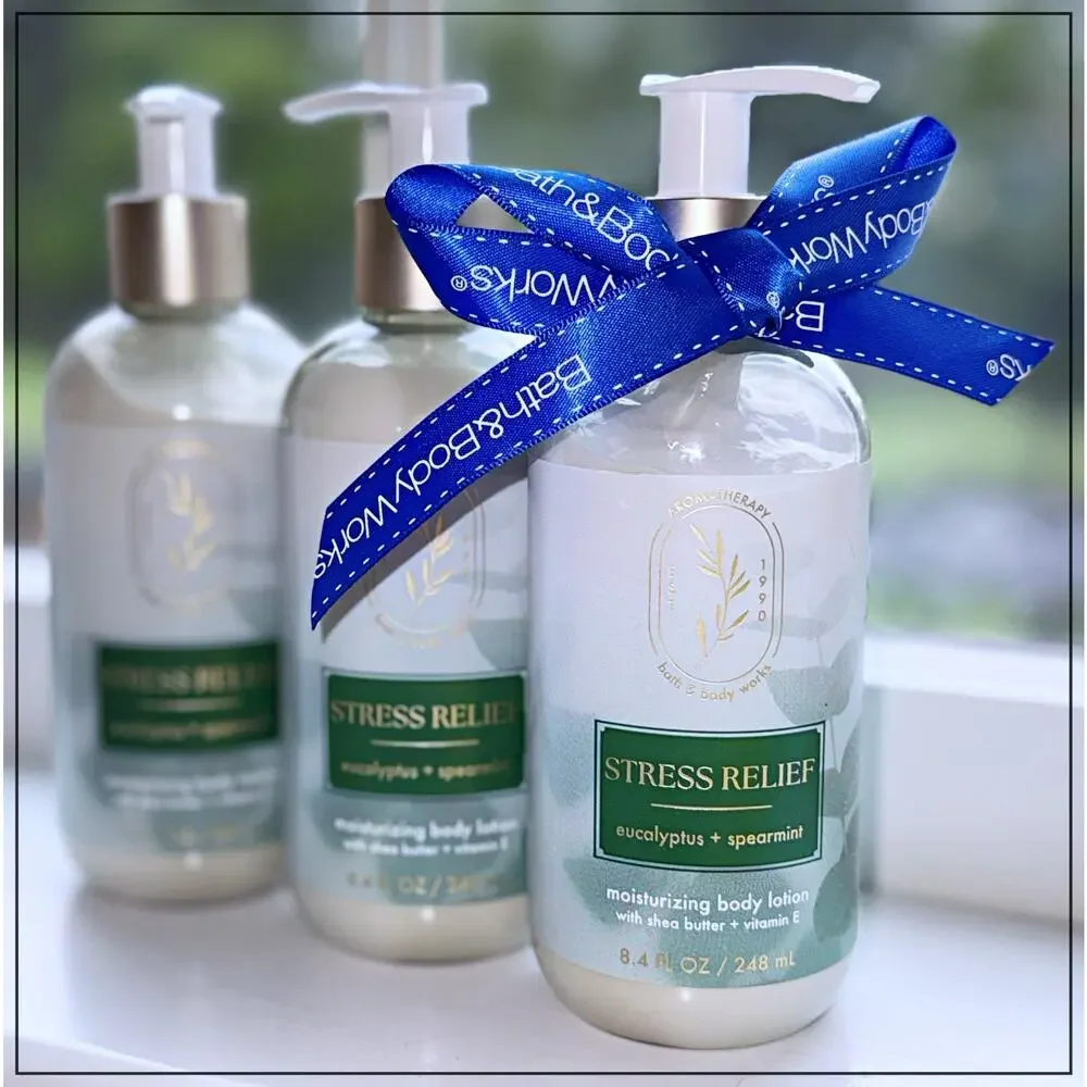Bath & Body Works Eucalyptus Spearmint Aromatherapy Moisturizing Body Lotion x3
